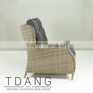 Hanna Wicker Sofa Right Hand- Modern Outdoor Wicker Furniture - Rattan Corner Sofa Sets thumbnail-2