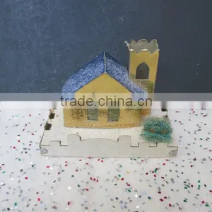 Vintage Putz House Church Christmas Village thumbnail-1