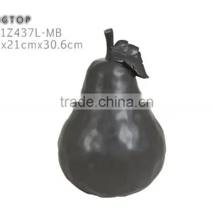 Matt-black Ceramic Pear thumbnail-1
