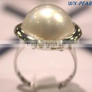Pearl Gemstone Fashion Jewelry Big Pearl Rings Tahitian Pearl Ring thumbnail-1