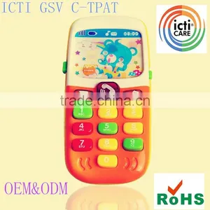 2015 New Hot Mobile Phone Toy for Kids From Icti Approved Manufacturer OEM&ODM Cellphone Toy With Music for Baby thumbnail-4