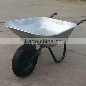 Solid Wheel Aluminum Tub Hand Wheel Barrow for Agriculture thumbnail-1