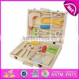 Hot Sale Preschool Toy Wooden Kids Tool Box Best Design Intelligent Diy Wooden Kids Tool Box W03D018 thumbnail-1