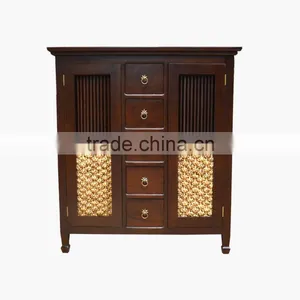 Buffet Console Ethnic Java Natural Finish Teak Wood Furniture thumbnail-4