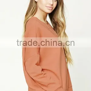 Custom Crewneck Sweatshirt Oversized Sublimation Spring Pullover Sweatshirt Without Hood For Young Ladies College thumbnail-3