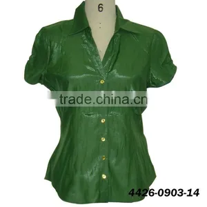 Lastest Casual Blouse Shirt Pictures Designs For Fat Women Good Quality thumbnail-1