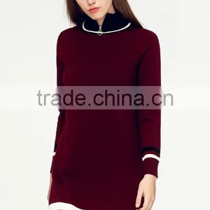 Most Popular Items Long Sleeve Zipper Sweater Women Dress 2017 for Lady thumbnail-4