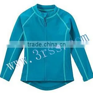 Kid's Long Sleeve Rash t Shirt Royal Blue for Girl thumbnail-1