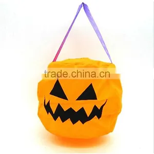 Halloween Decoration Kids Candy Tote Pumpkin Bag Halloween Buckets thumbnail-3