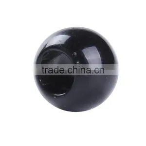 CCB Plastic European Style Beads Round Black thumbnail-1