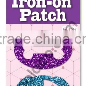 Mini Glitter Iron on PU Patches Patches for Clothing Kids Iron Patches thumbnail-1
