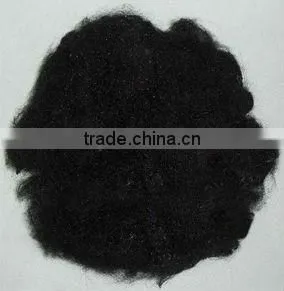 Black Virgin Polyester Stple Fiber 1.2d to 3d for Spinning thumbnail-1