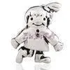 European Style Beads-Happy Girl With Thick Silver Plating Beads thumbnail-1