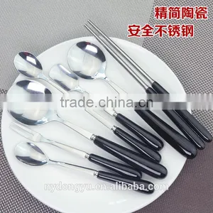 Pink Porcelain Handle Stainless Steel Knife Fork Spoon Tableware/daoq Fork Knife Spoon Cultery /fancy Dining Tableware thumbnail-3