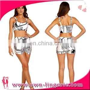 Short Wholesale Sexy Two Pieces Jumpsuit for Girls thumbnail-1
