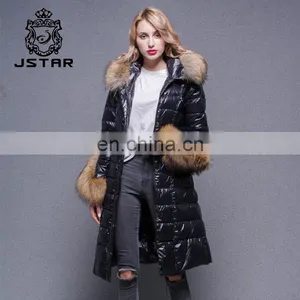 China Manufacturer Custom Fashion Style Warm Feather Inside Hood Down Jacket for Winters thumbnail-2