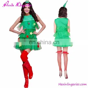 Drop Free Shipping Green Winter Women Christmas Elf Costumes thumbnail-3