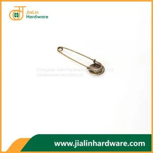 Vintage Iron Blank Circle Bezel Cabochon Base Diy Hijab Brooch Safety Pins 70mm*1.5mm thumbnail-2