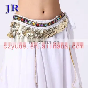 Velvet Gold Coins Wholesale Belly Dance Hip Scarves for Ladies Y-2026# thumbnail-3