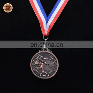 Wr Customized Metal Sports Medal for Award Wholesale Bronze Tennis Medal With Quality Ribbon thumbnail-2