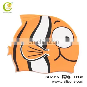 Silicone Rubber Children Swimming Cap Adult Men Women Waterproof Swim Caps thumbnail-3