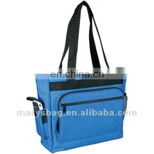 Zippered Tote With Briefcase and Bottle Holder thumbnail-1
