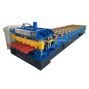 Color Steel Glazed Tile Making Machine/glaze Tile Metal Roof Roll Forming Machine thumbnail-1