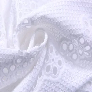 Voile Swiss Guipure Cotton Lace Dress Fabric thumbnail-1