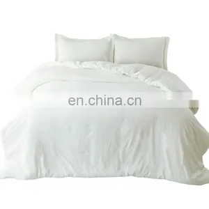 Fashion Durable Plain Color Water Wash Cotton Duvet Cover Set thumbnail-2