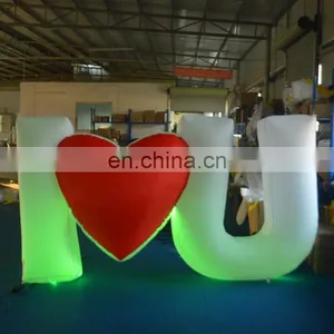 Inflatable Decoration Inflatable Alphabet Letter Shape Blow Up Lighted LOVE Balloon for Wedding thumbnail-3