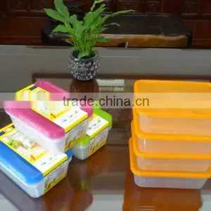 Supermarket Set of 4 Pcs Rectangular Plastic Food Storage Container / Food Storage Box 650ml thumbnail-3