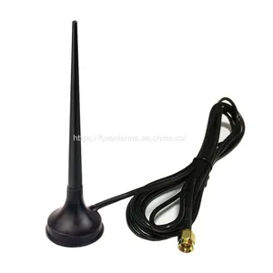 3G GSM GPRS SMA Male Sucker Magnet Base Antenna With Extension Cable thumbnail-1