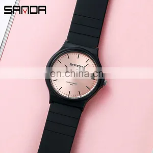 Sanda 6010 Stylish Ladies Mens Analog Watch Waterproof Relojs Minimal Unisex Quartz Watches thumbnail-5