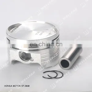 Gasoline Motorcycle Engine Piston 57.3mm With Pin and Circlip. thumbnail-1