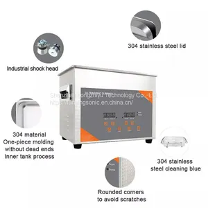 FanYingSonic 4L 180W Ultrasonic Cleaner With Heater Timer Wash Watches Glasses Makeup Brush Jewelry Ring Ultrasound Sonic thumbnail-4