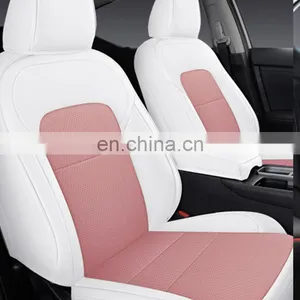 Beige Memory Foam Imitation Fiber Leather Back of Rear Row Not Wrapped Car Seat Cover Set Kits Including Cushion and Pillow thumbnail-5