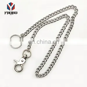 Professional China Manufacturer Metal Pocket Wallet Chain Trigger Snap Key Ring Keychain thumbnail-1