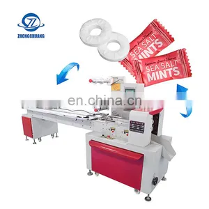 Microcomputer Fully Automatic Horizontal Sorting Disc Pallet Small Cotton/Soft/Hard Candy Packaging Flow Wrapping Machines thumbnail-1