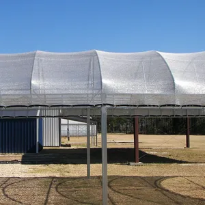 Silver Color Light Diffusing Aluminum Net Shade Cloth Sun Shade Netting Shade Mesh for Summer Outdoor Use thumbnail-6