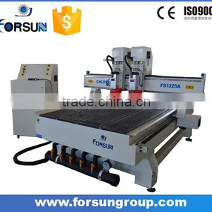 FORSUN FS1530 3d Woodworking Cnc Cutting Engraver Machinery With Two Heads thumbnail-4