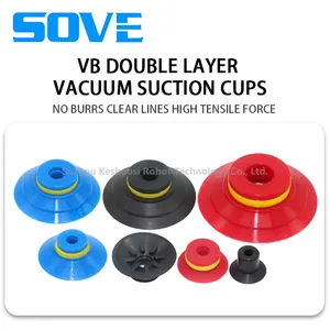 VF Series Flat Vacuum Suction Cup PIAB Brand Alternative High Stability and Low Cushioning Make it Suitable for Gripping Flat Rigid Surfaces thumbnail-3