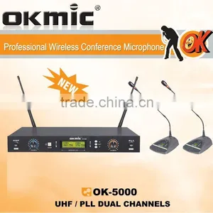 OK-5000 Dual Channels/UHF PLL 32/99 Channels UHFmicrophone thumbnail-1