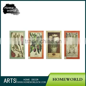 Orange Frame Eggplant Flower Indoor Bedroom Wall Decor Painting thumbnail-2