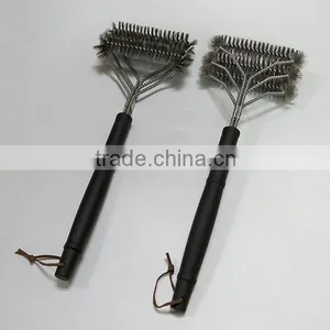 Amazon New Hot Sell Best New Design 3 Brushes in 1, Wire Stainless Steel Barbecue Grill Cleaning Brush 16 17 18 Inch thumbnail-1
