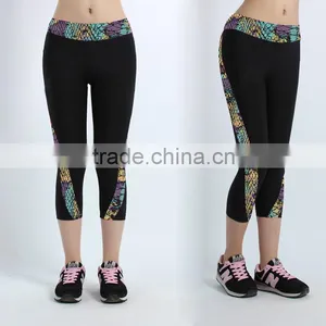 (OEM/ODM Factory) Yoga Pants Brand Yoga Crops Fitness & Exercise Crops Pants Yoga Brand Quick-dry thumbnail-1