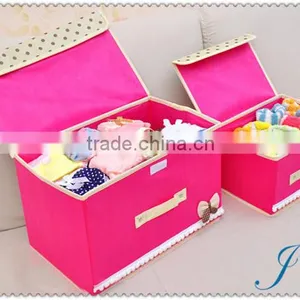 Best Sale Fabric Folding Non - Woven Cloth Storage Box With High Quality thumbnail-1