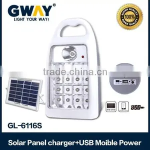 New Solar Rechargeable Portable Emergency Light With Transformer Charging,.ABS Plastic Housing thumbnail-1