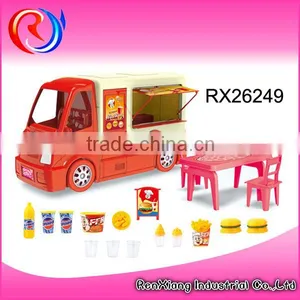 Children Toy Kitchen Tool Set Breakfast Cart Mobile Coffee Cart thumbnail-3