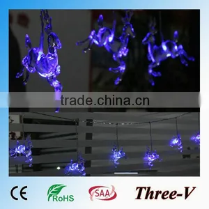 20LEDs 4*0.15M CE ROHS SAA Approved Falling Star Led Christmas Lights Decoration Window Stars/butterfly/heart/horse/snowflake thumbnail-4