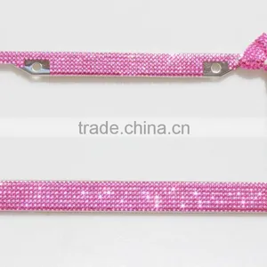 Pink Bow Girls Bling Crystal License Plate Frames thumbnail-3